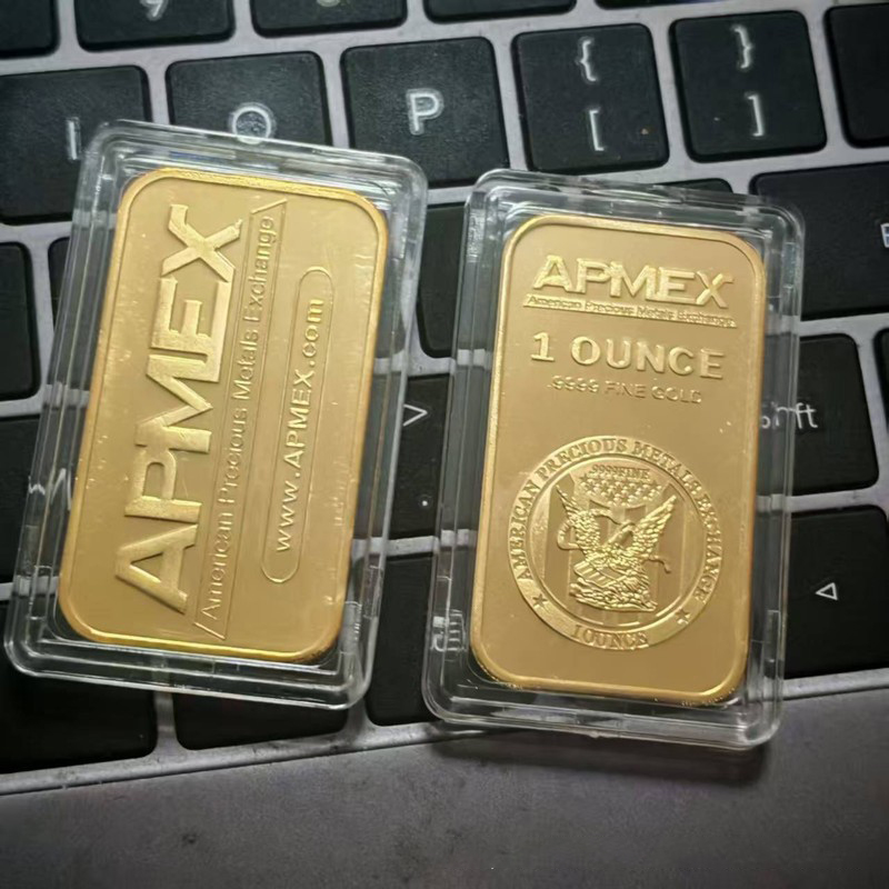 Art Craft Bar - 1PC 1온스 비자성 APMEX 실버 골드바
