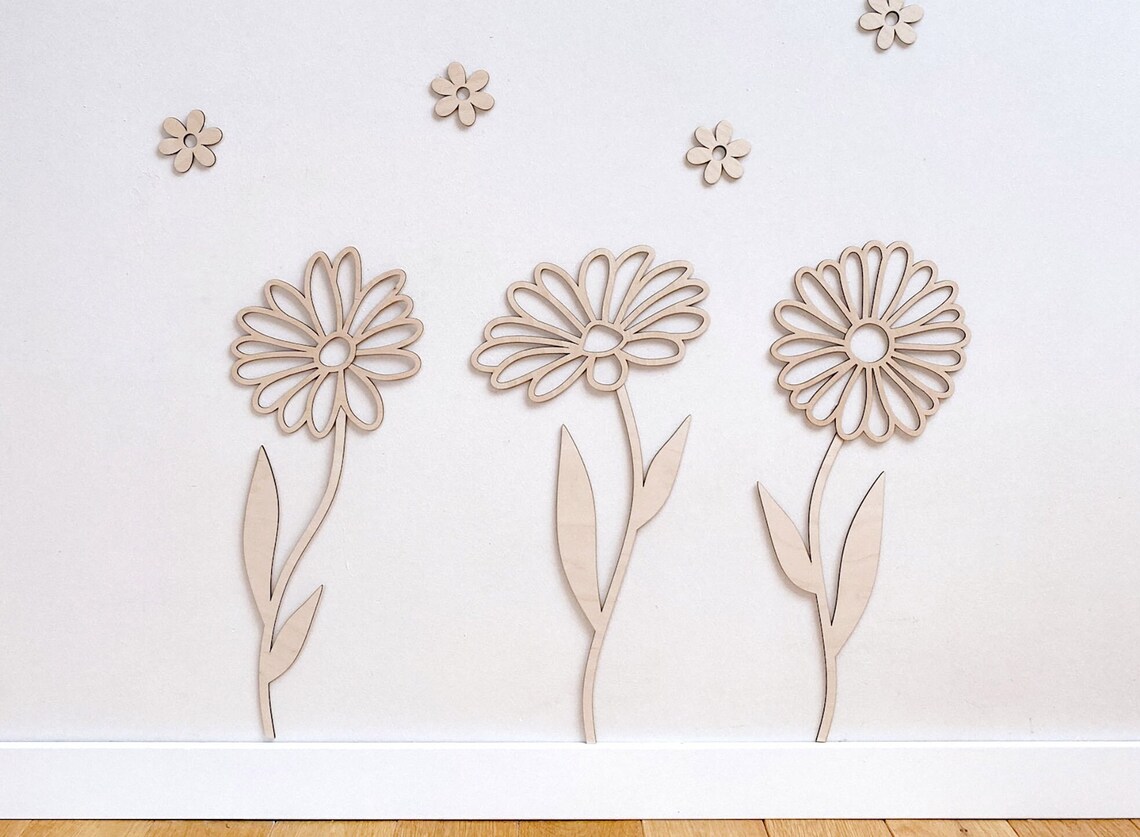 Art And Craft For Nursery - 나무 소재 꽃 장식, 야생화, 아기