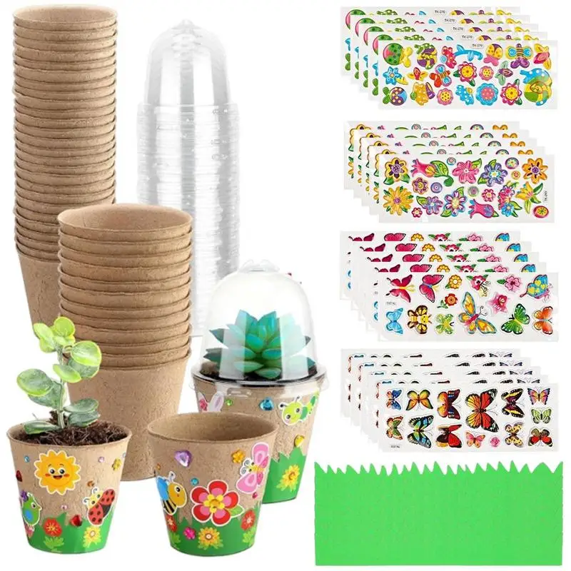 DIY 종이 화분 공예 키트 (돔형 덮개 포함) 창의적 - Art And Craft For Nursery 리뷰 및 가격
