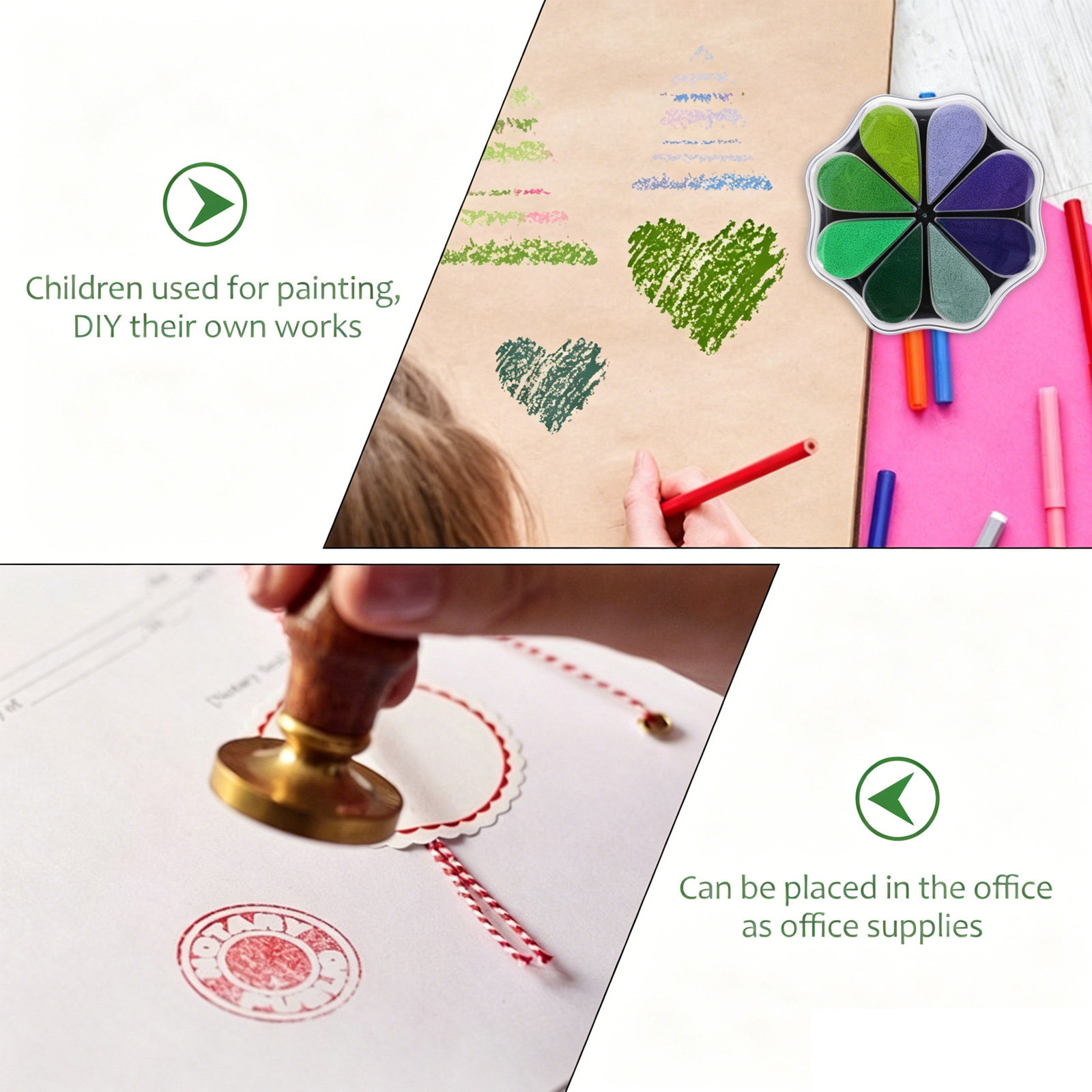 다채로운 색상의 꽃잎 모양 잉크 패드, 공예용 스탬프, - Art And Craft For Nursery 리뷰 및 가격