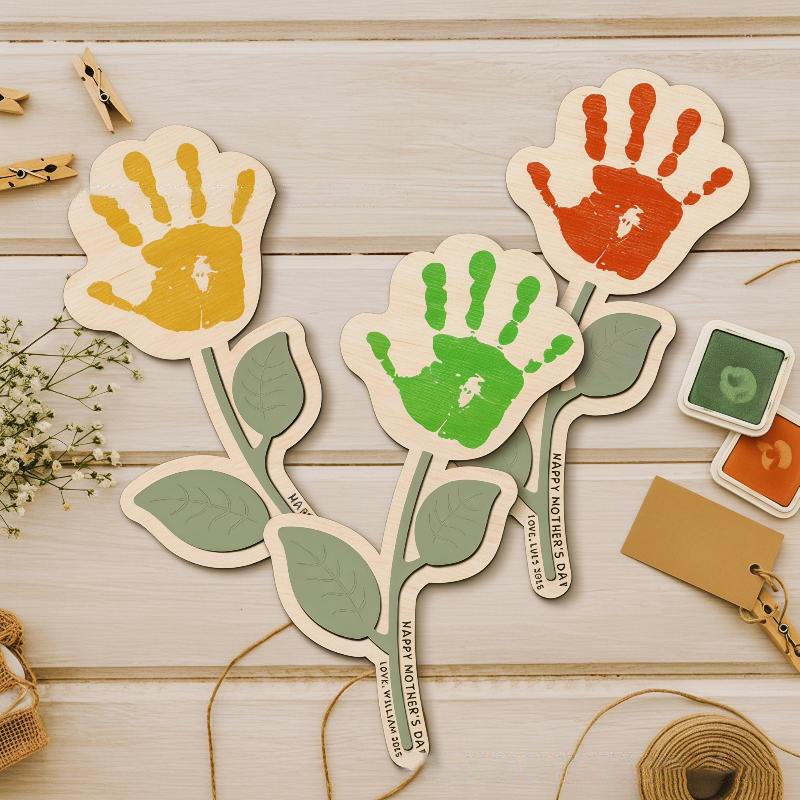 빈 손자국 나무 꽃 플라크 DIY 페인팅 미완성 나무  - Art And Craft For Nursery 리뷰 및 가격