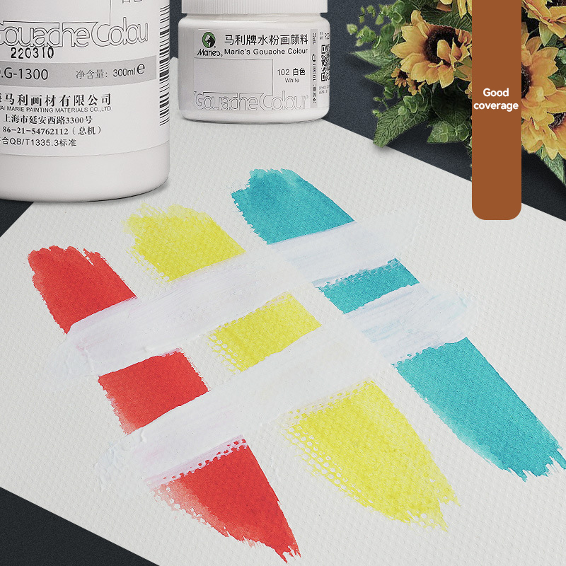 화이트 구아슈 페인트 100ml/300ml 병 하이라이 - Gouache Paint Set 리뷰 및 가격