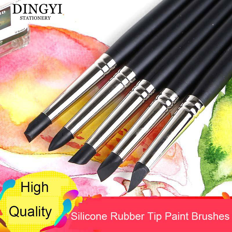수채화 유화에 대 한 5pcs 실리콘 고무 팁 페인트  - Gouache Paint Set 리뷰 및 가격