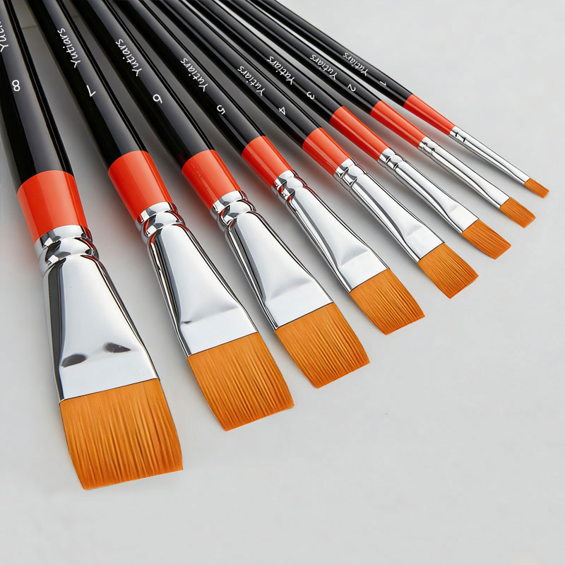 1Pc 아티스트 플랫 페인트 브러쉬 아크릴 오일 수채화 - Gouache Paint Set 리뷰 및 가격